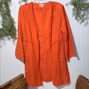 Lena Gabrielle Linen Long Open Cardigan